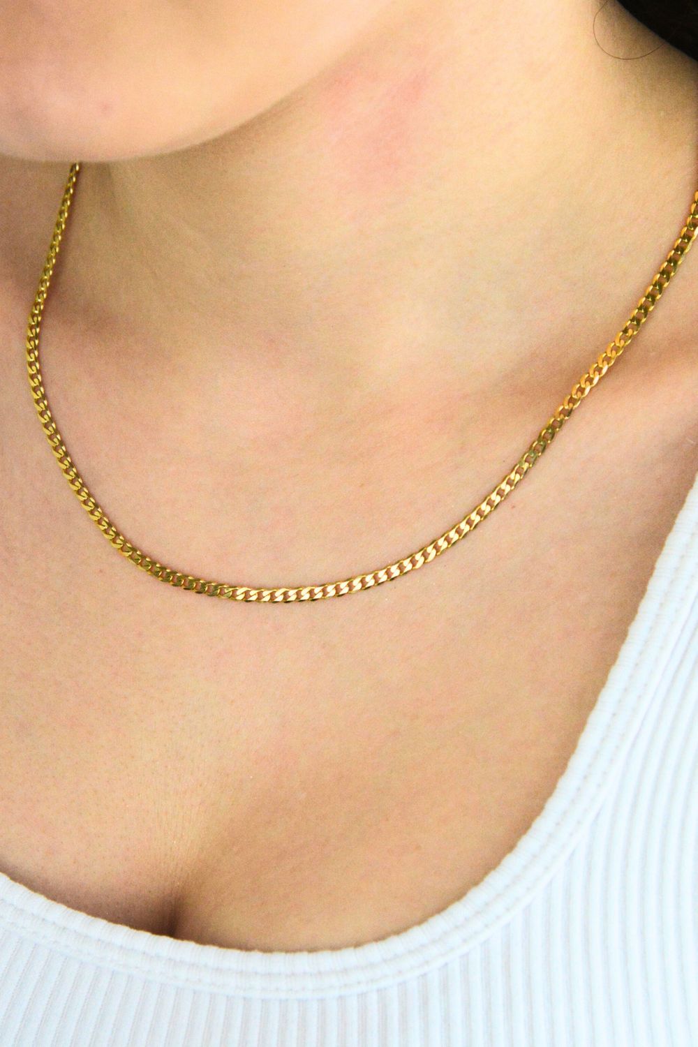 Złoty łańcuszek pancerka 585 – 3 mm, 60 cm.jpg